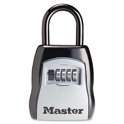Locking Combination 5 Key Steel Box, 3.25